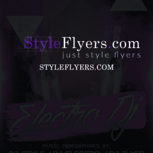 Electro Dj guest PSD Flyer Template