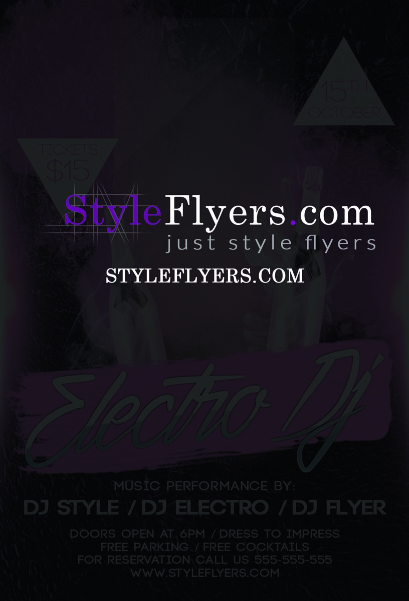 Electro Dj guest PSD Flyer Template