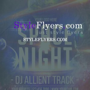 space trip PSD Flyer Template