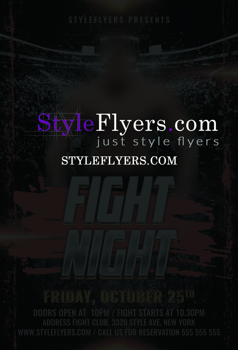 fight night PSD Flyer Template