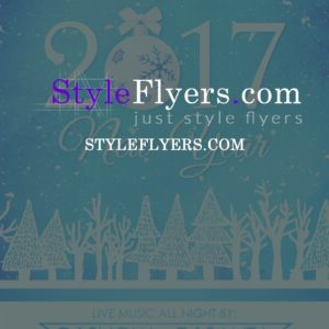 Retro New Year PSD Flyer Template