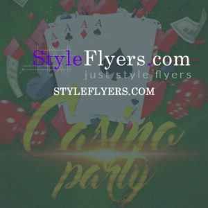 casino party PSD Flyer Template