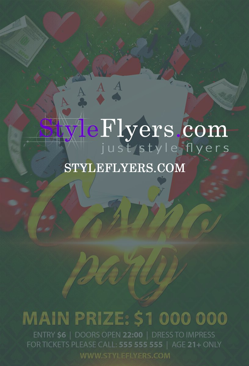 casino party PSD Flyer Template