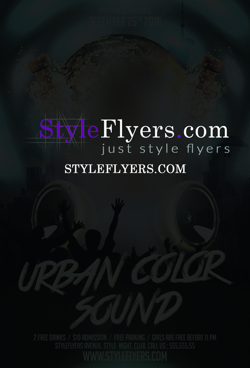 Urban Color Sound PSD Flyer Template