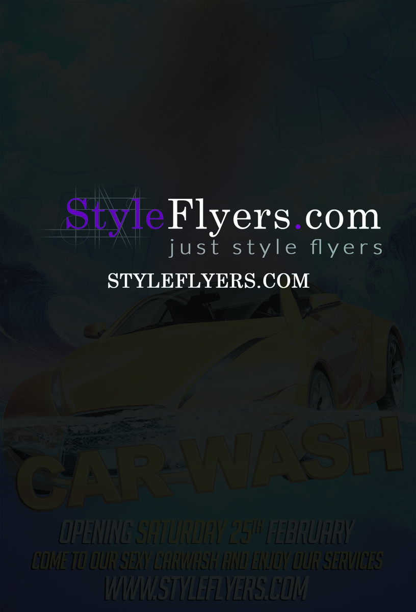 car wash PSD Flyer Template