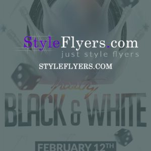 blackwhite party PSD Flyer