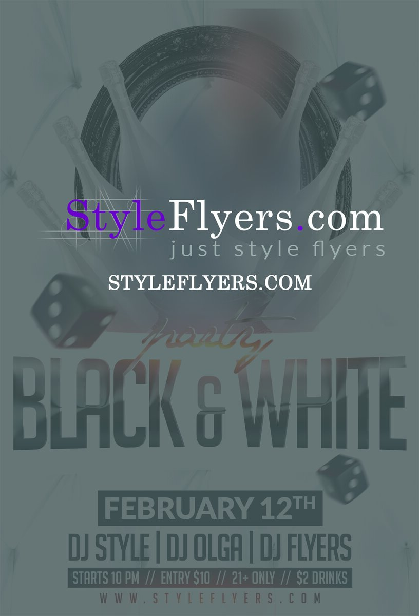 blackwhite party PSD Flyer