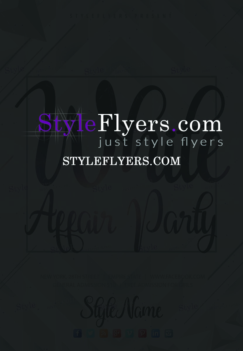 White Affair Party Flyer