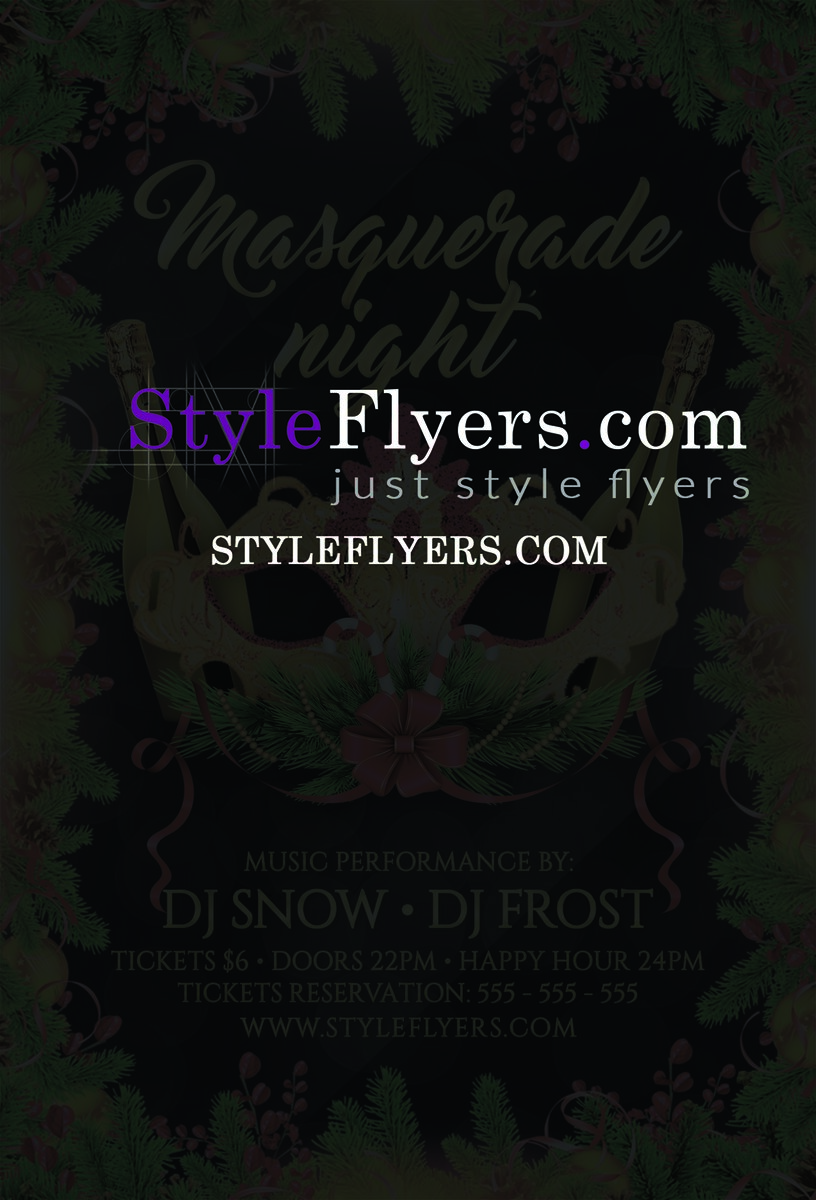 Masquerade night PSD Flyer Template