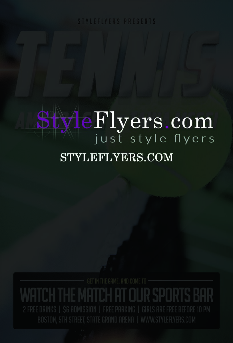 Tennis PSD Flyer Template