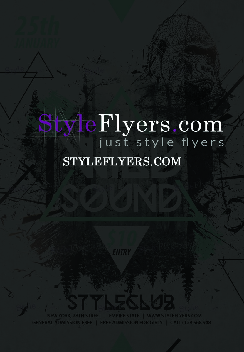 wild sound PSD Flyer Template
