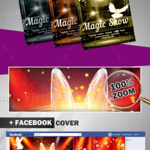 magic show PSD Flyer Template