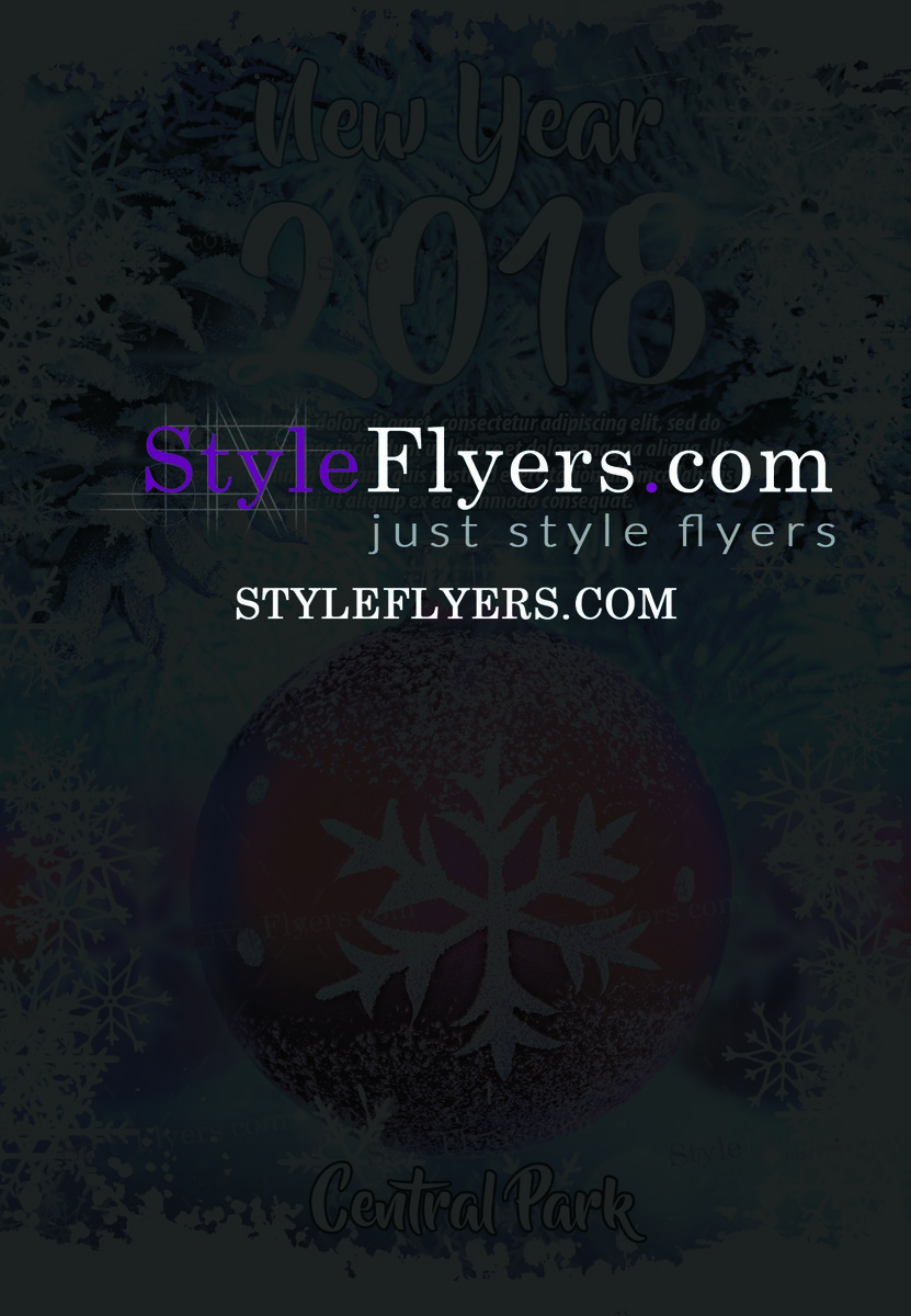 New Year 2018 PSD Flyer Template