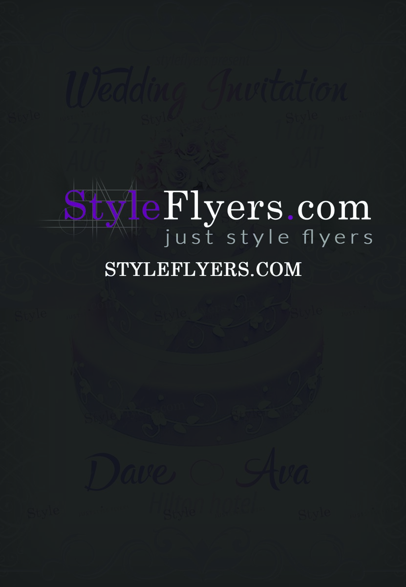 wedding invitatin PSD Flyer Template