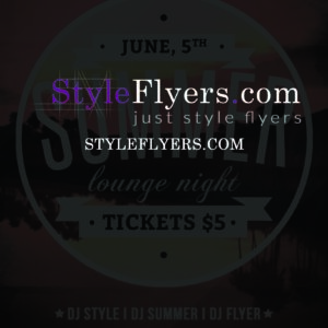 summer lounge night PSD Flyer Template