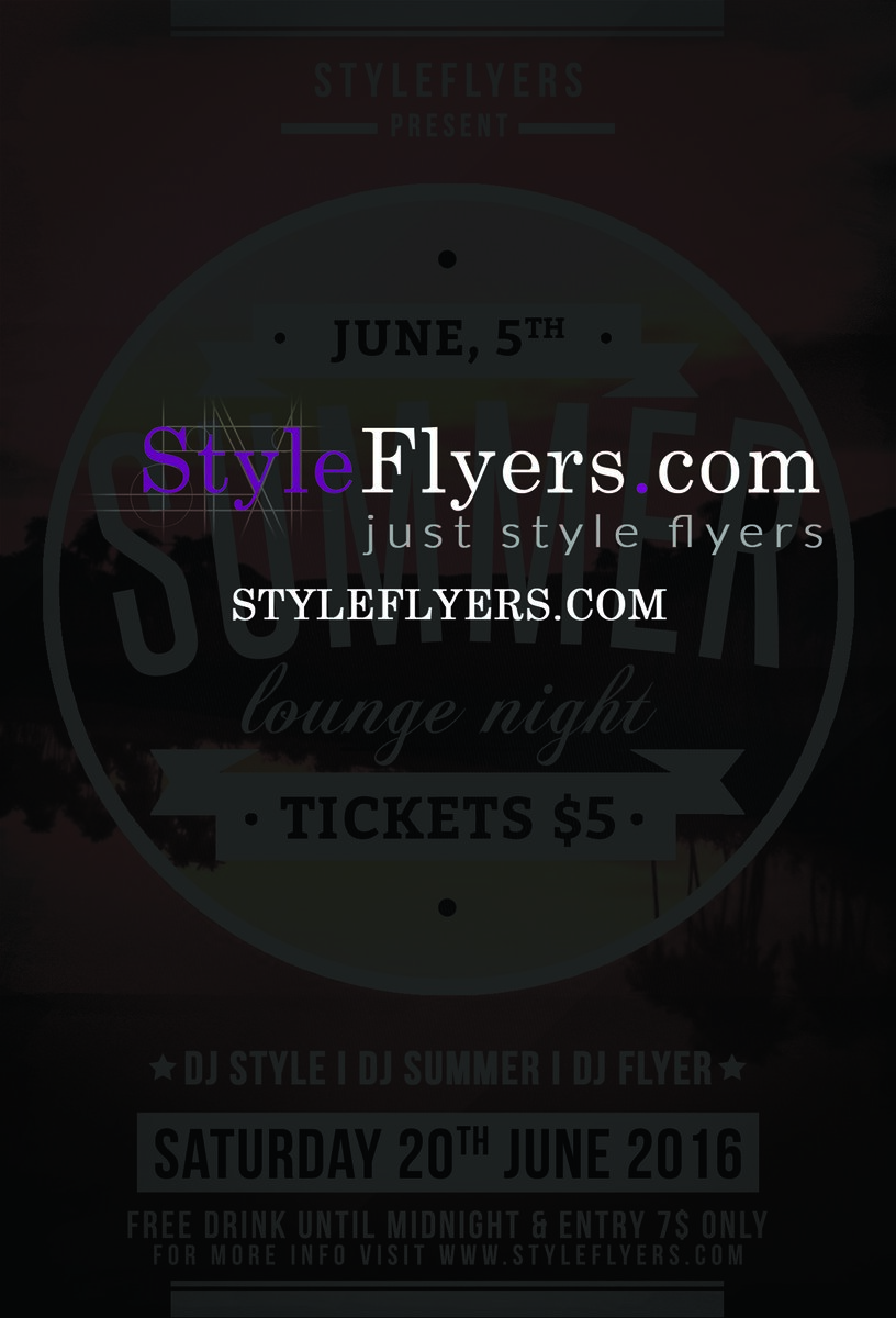 summer lounge night PSD Flyer Template