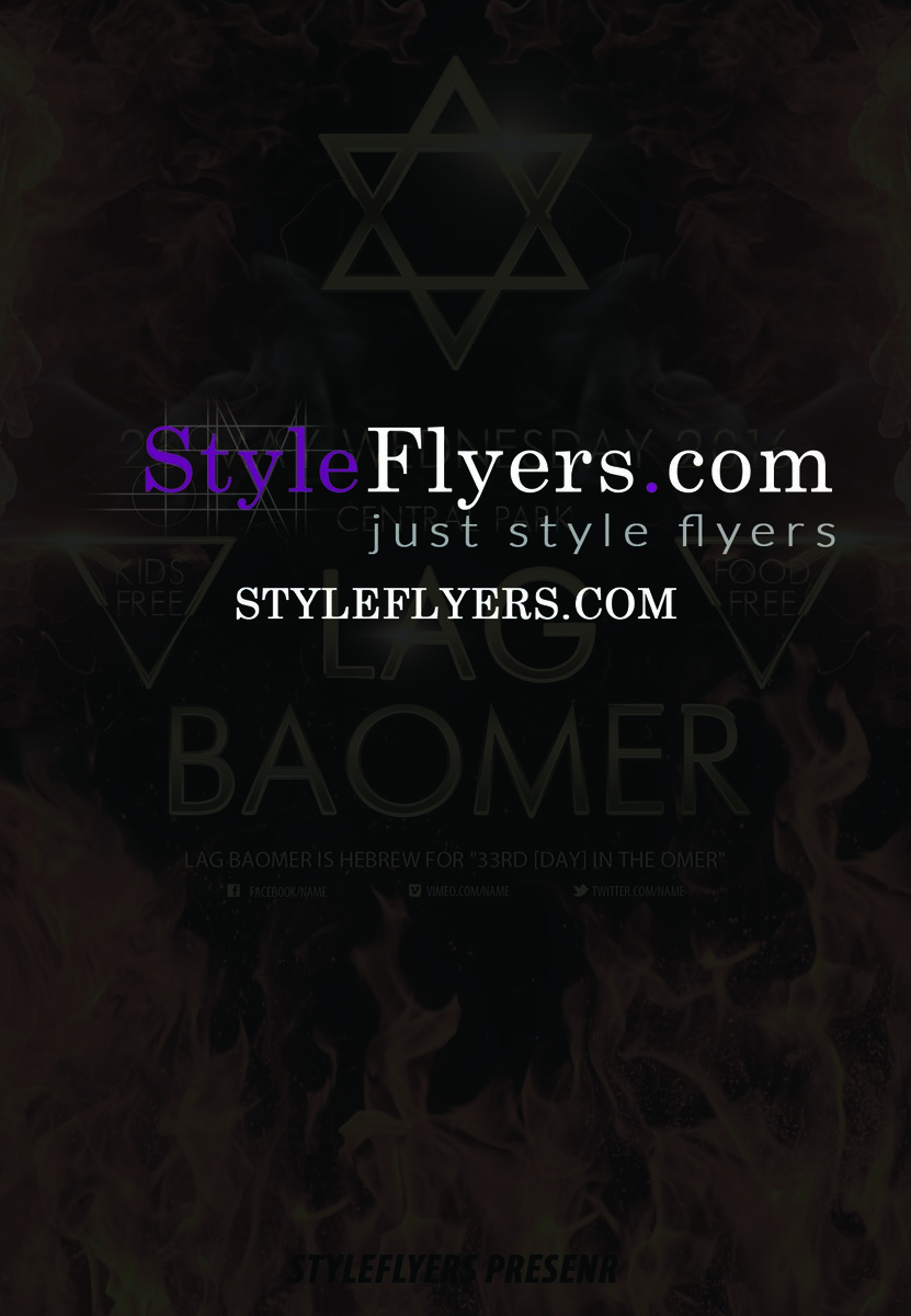 Lag BaOmer PSD Flyer Template
