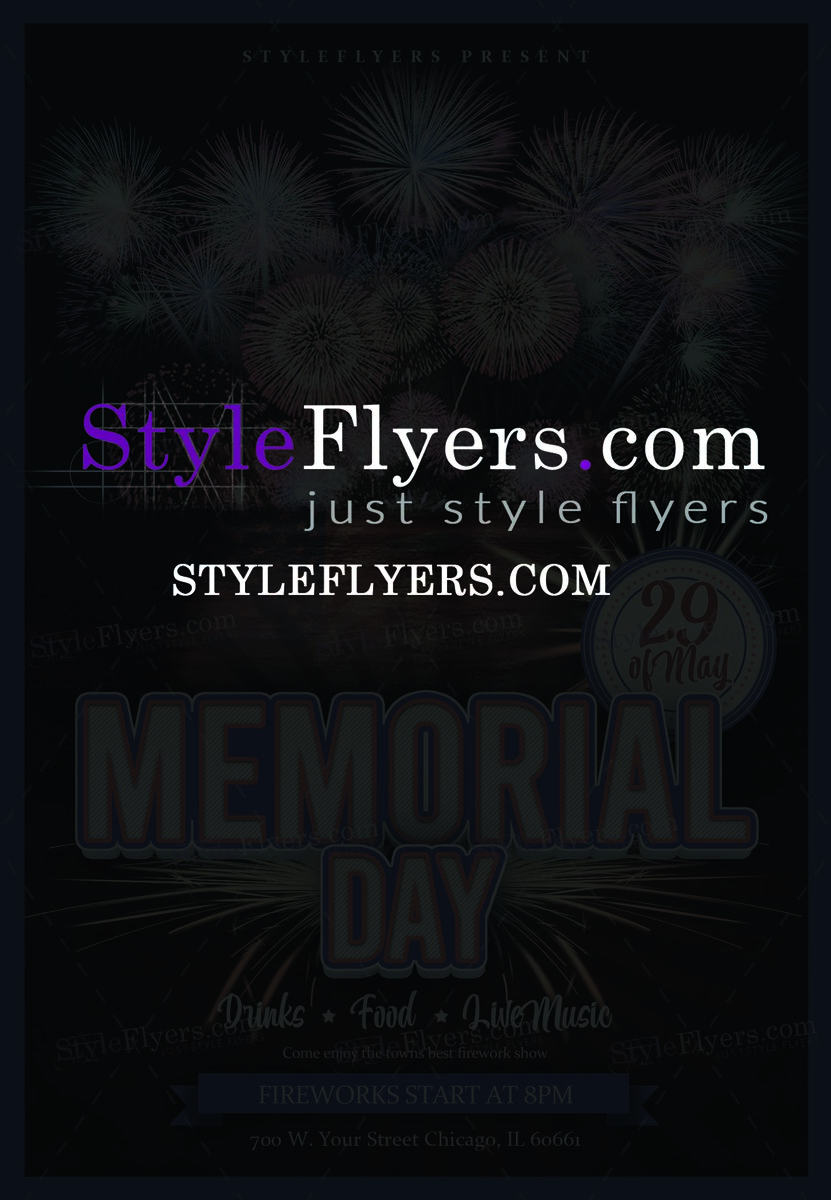 FREE Memorial Day PSD Flyer Template