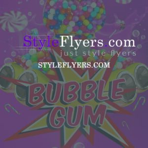 Bubble Gum Party PSD Flyer Template