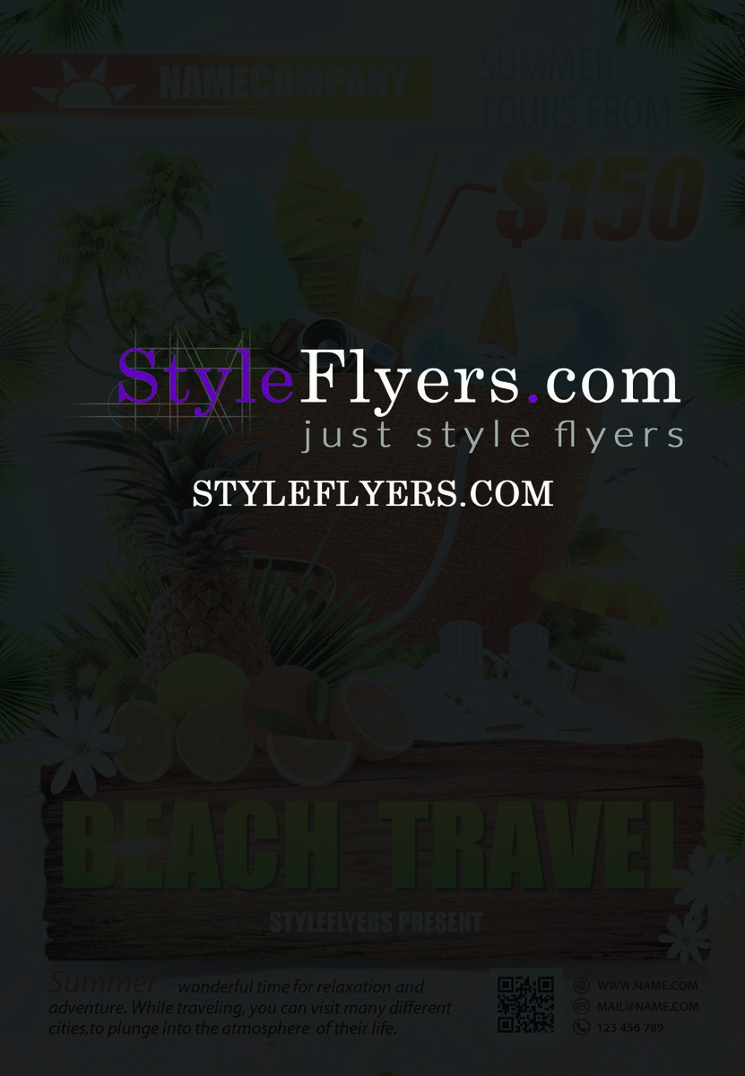 bech travel PSD Flyer Template