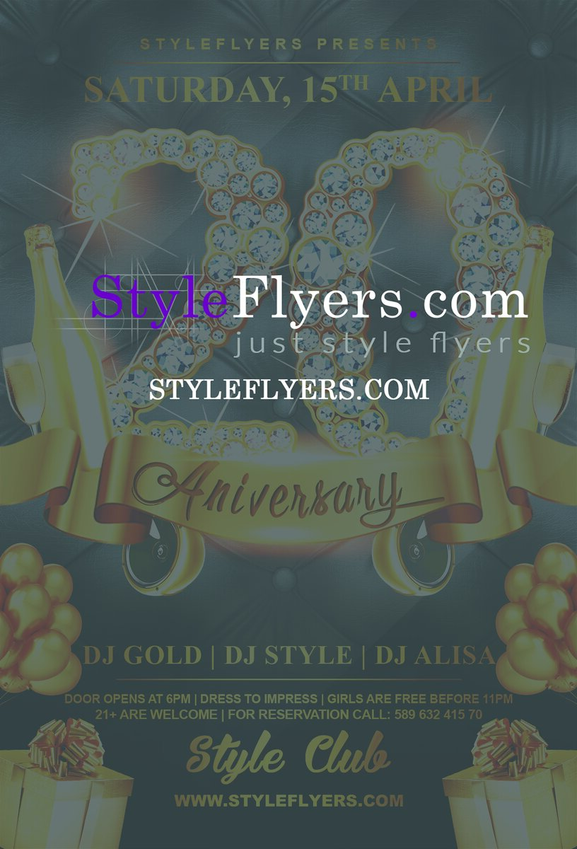 Anniverasry Party PSD Flyer Template