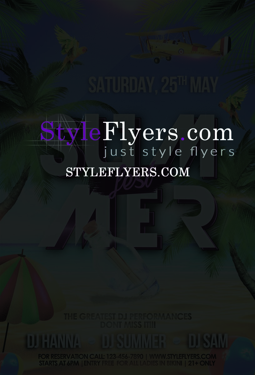 summer fest PSD Flyer Template