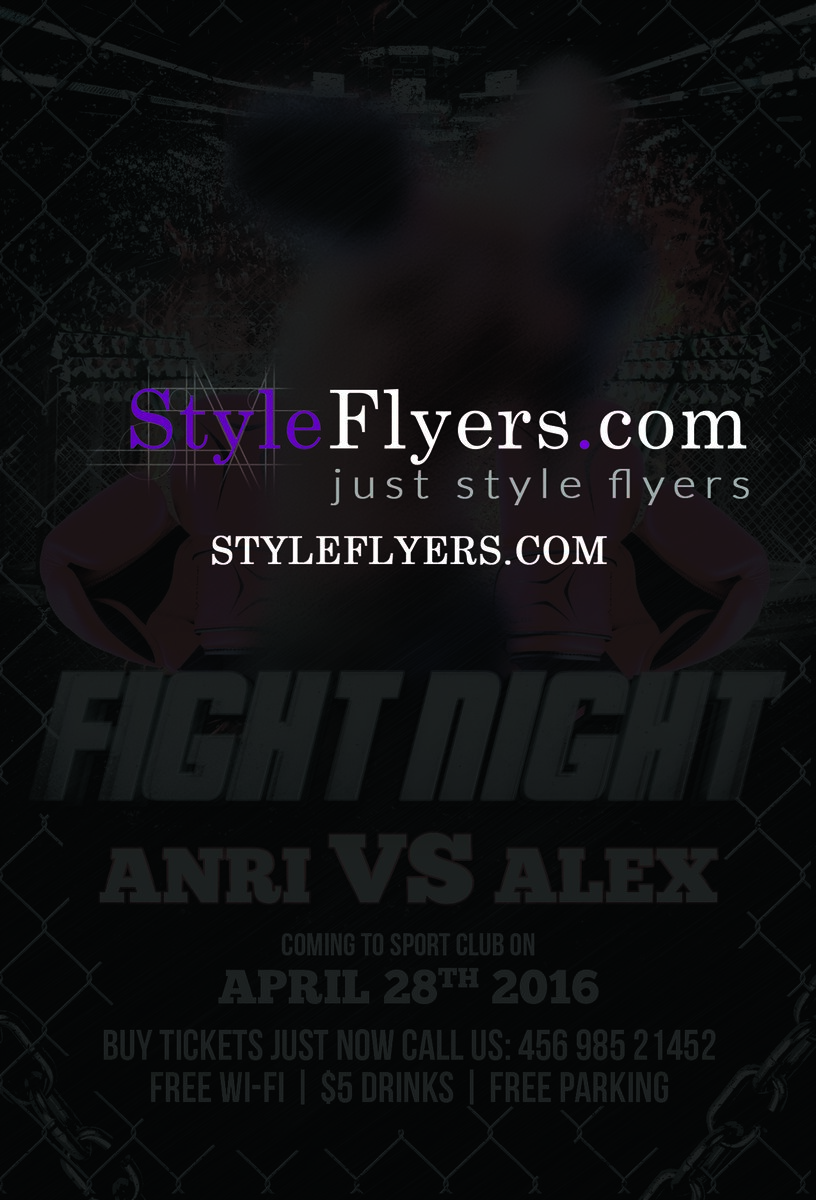 Fight night PSD Flyer Template