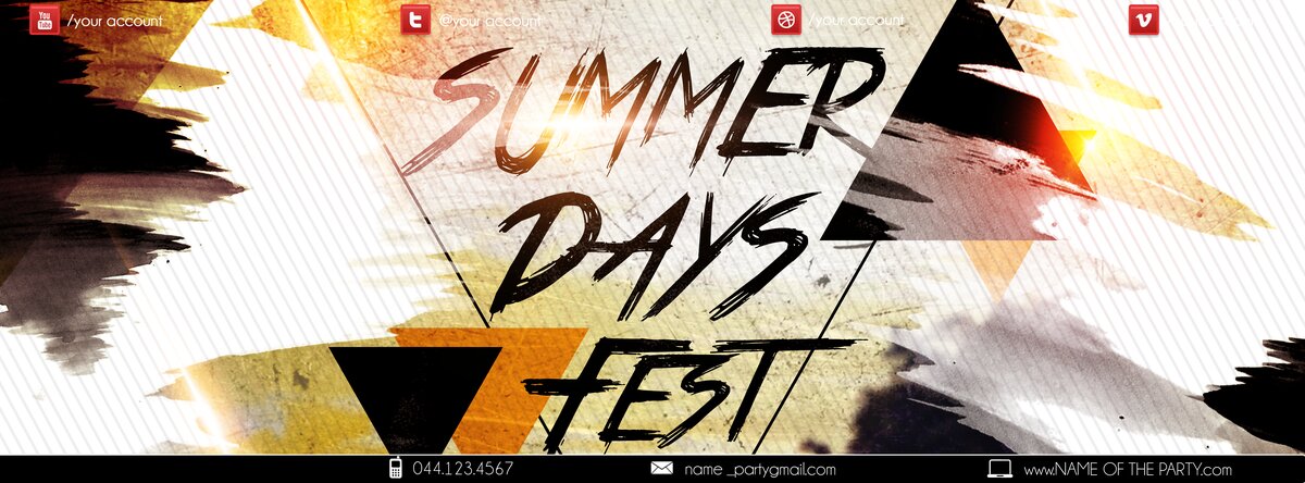 SUMMER DAYS Fest PSD Flyer Template