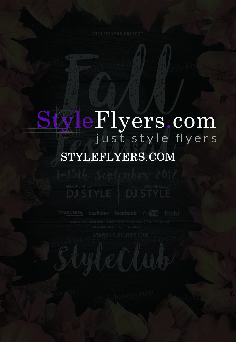 Fall Festival PSD Flyer Template