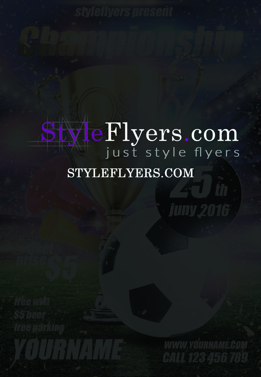 championship PSD Flyer Template