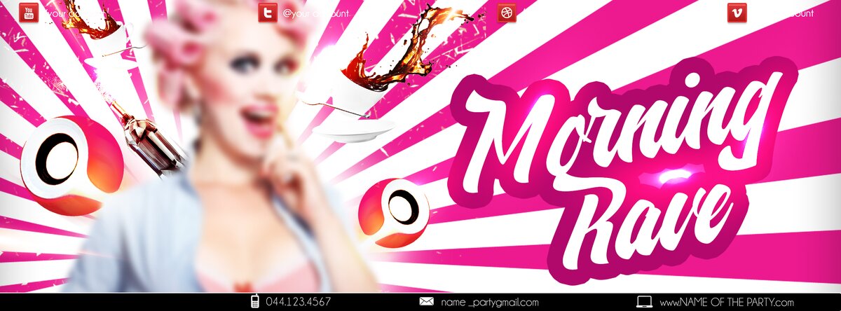 morning rave PSD Flyer Template