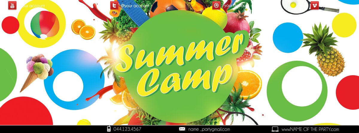 Summer camp PSD Flyer Template