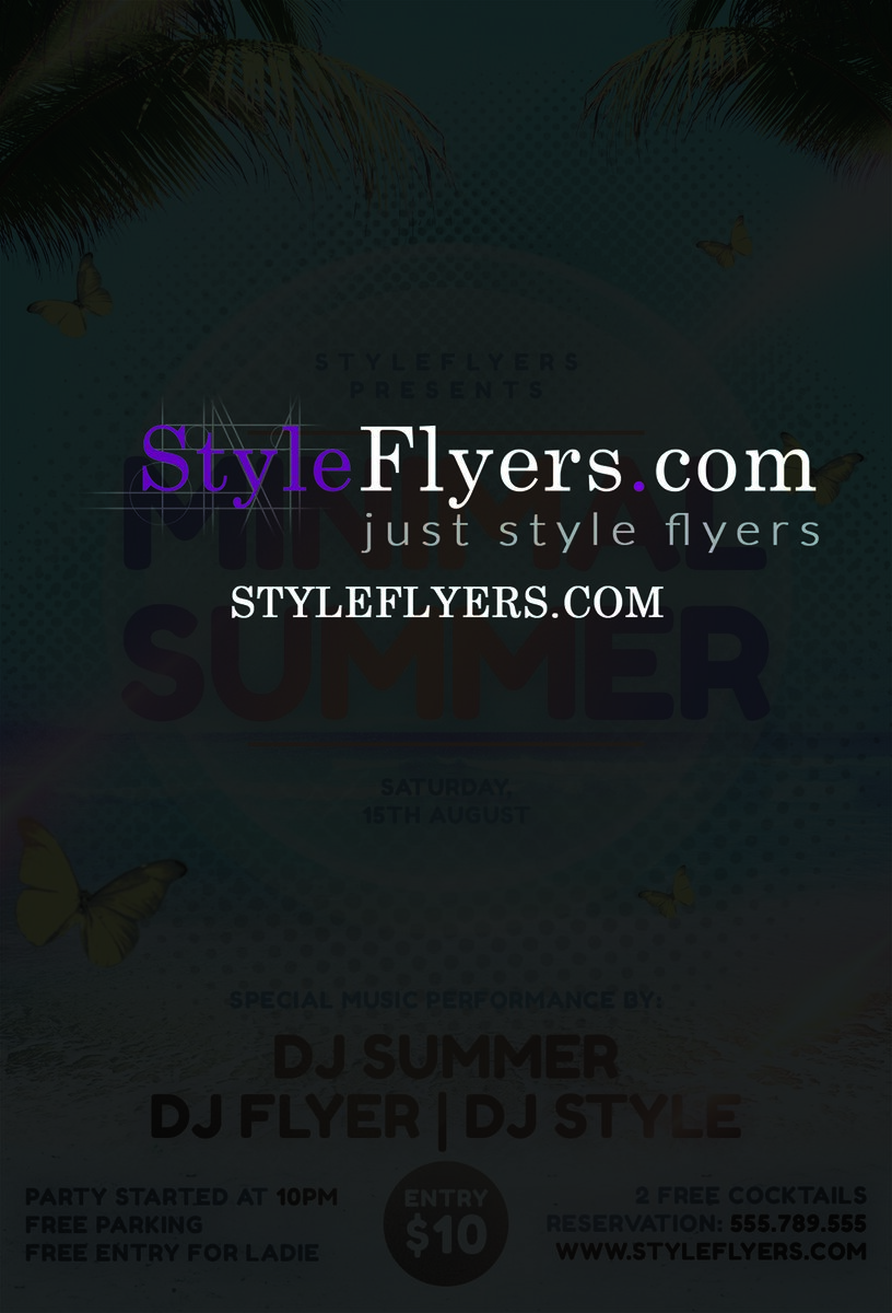 Minimal Summer PSD Flyer Template