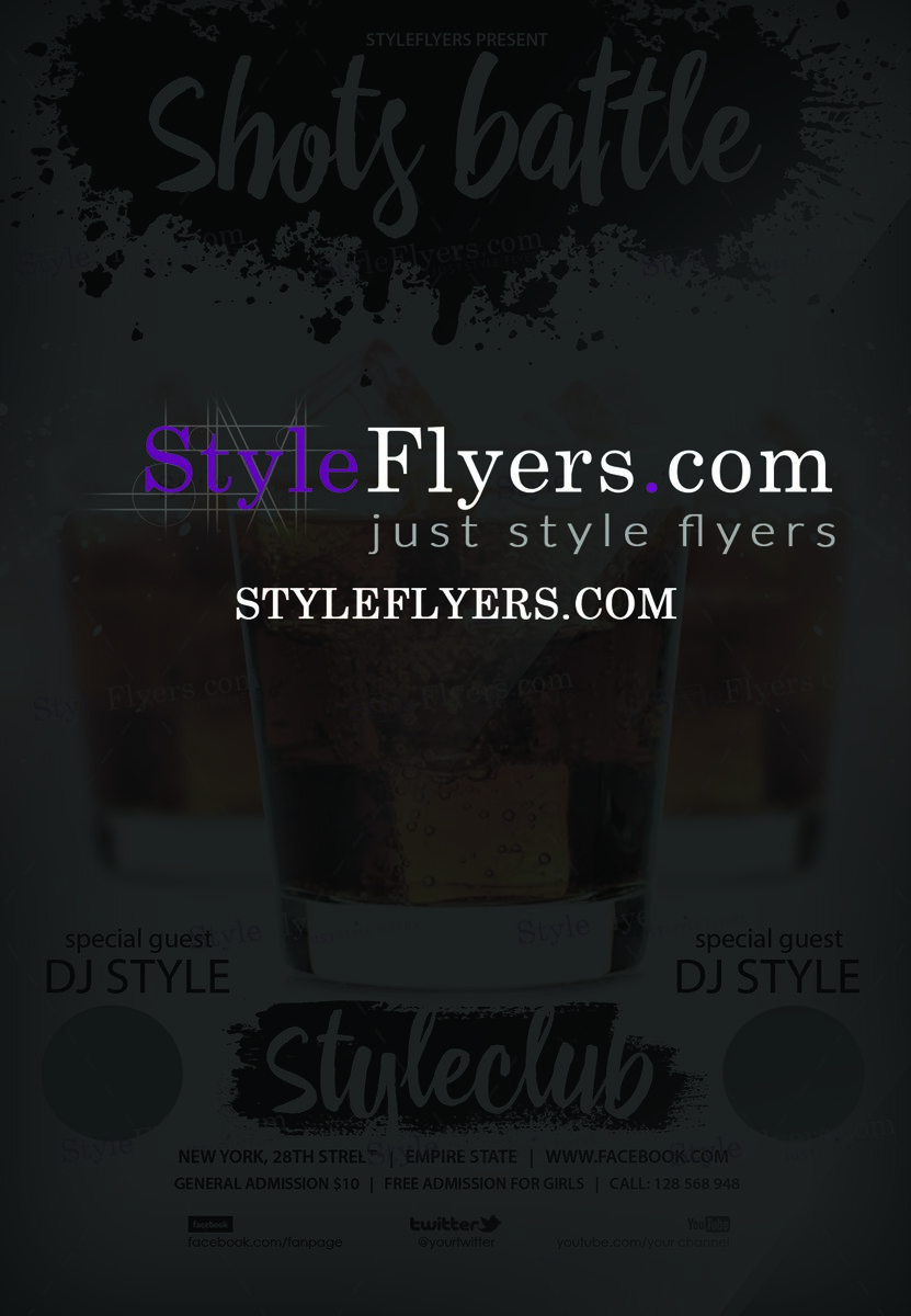 Shots battle PSD Flyer Template