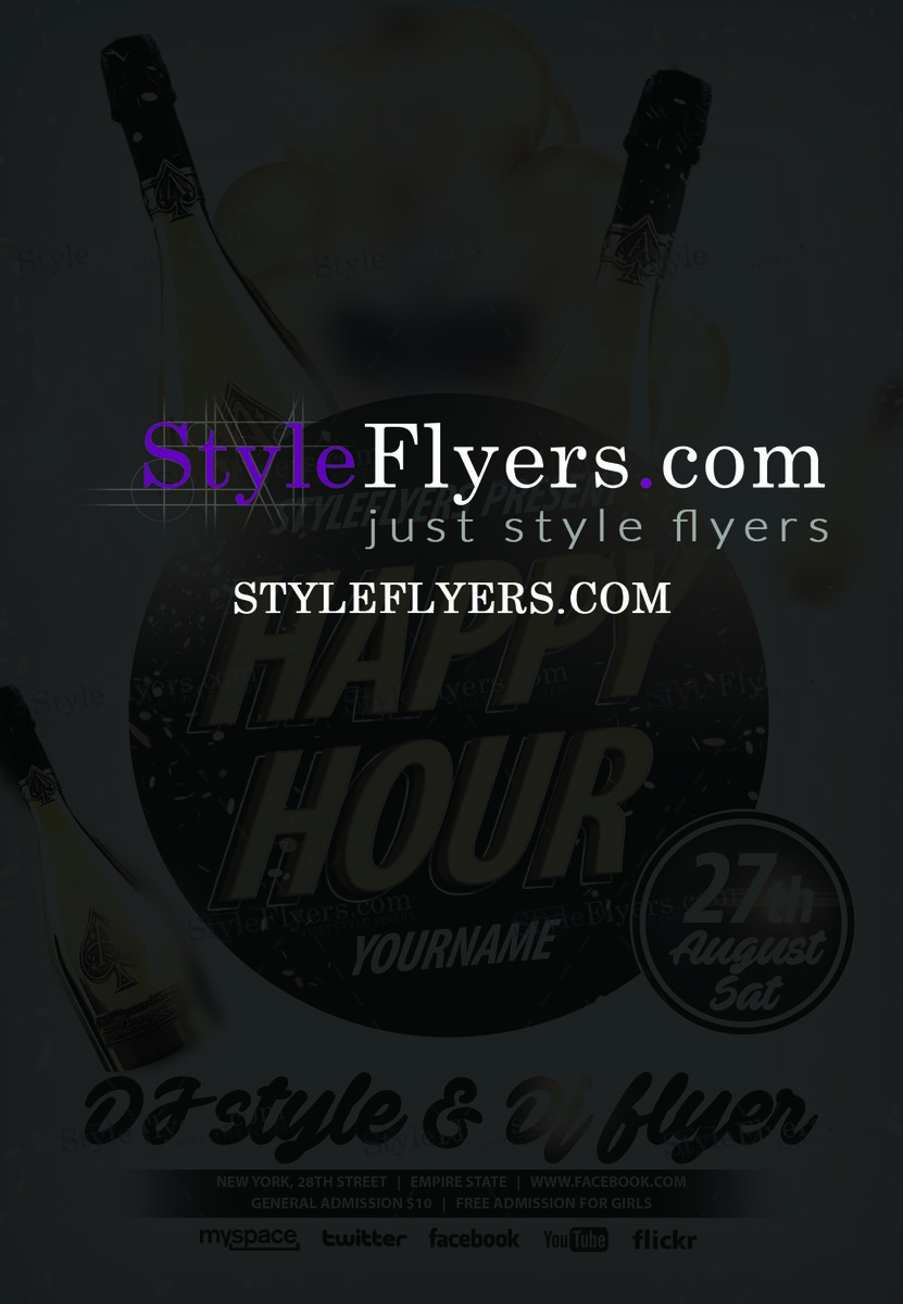 Happy Hour PSD Flyer Template