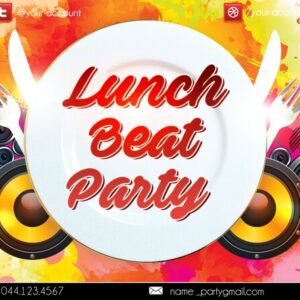 Lunch Beat Party PSD Flyer Template