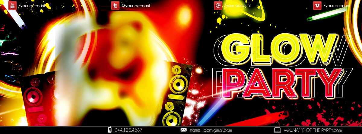 Glow Party Flyer