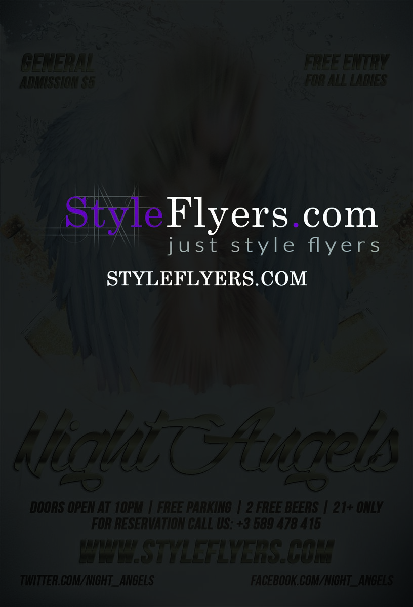 night angels PSD Flyer Template