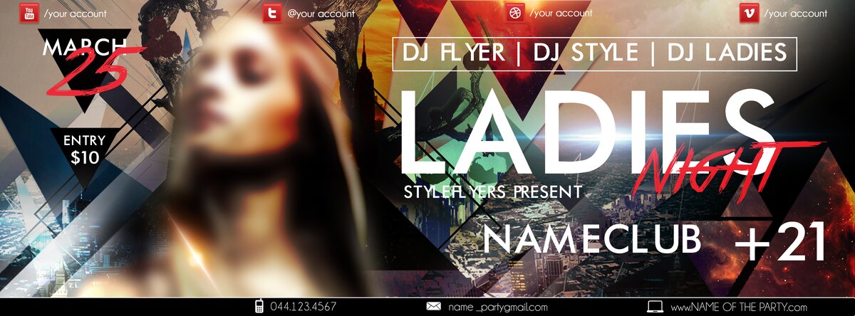 ladies night PSD Flyer Template