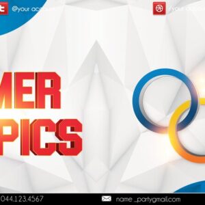summer olympics PSD Flyer Template