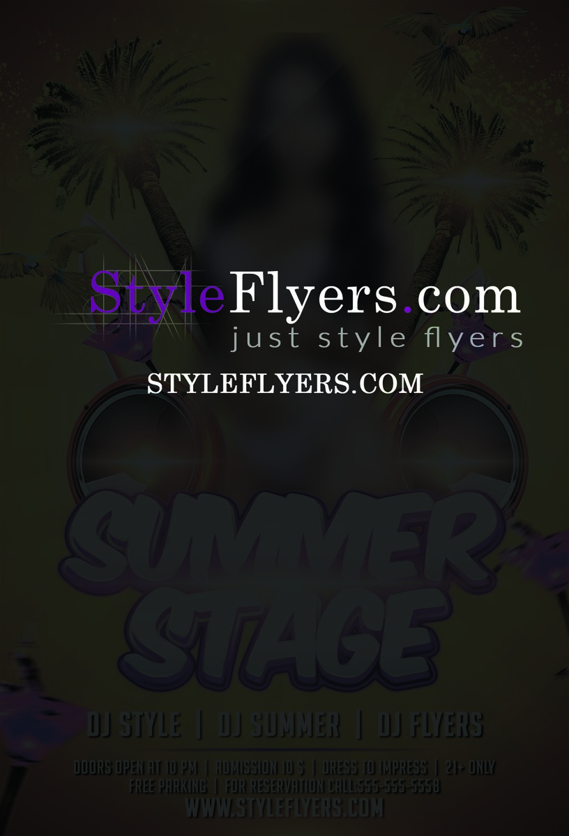 summer stage PSD Flyer Template update