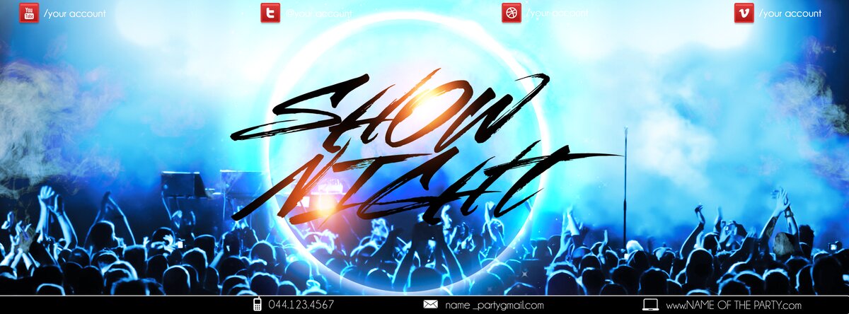Show night PSD Flyer Template