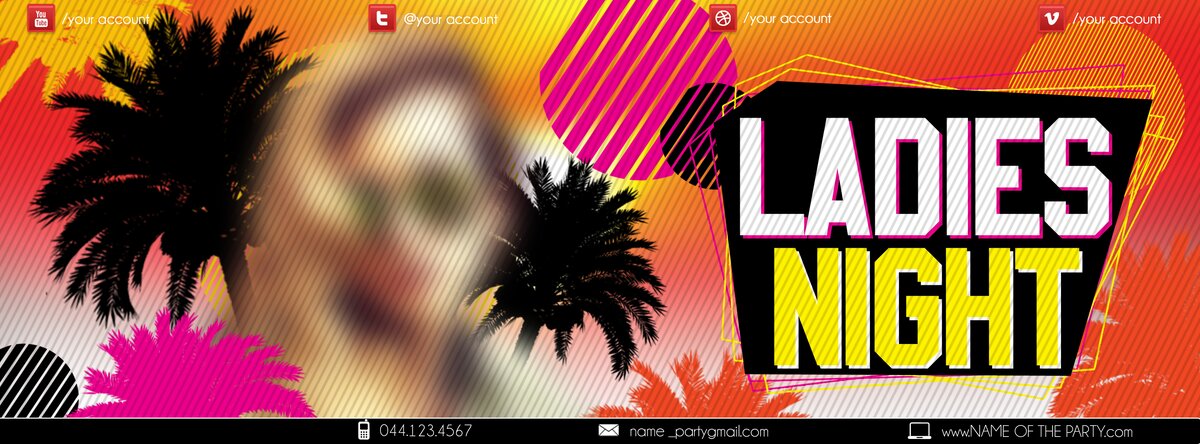 ladies nights PSD Flyer Template