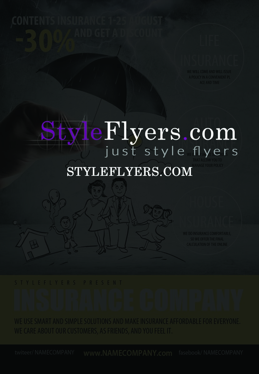 insurance company PSD Flyer Template