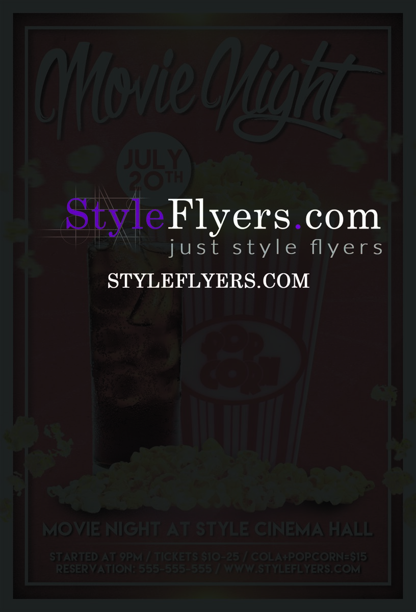 movie night PSD Flyer Template