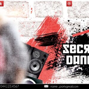 Shhh Secret street Dance battle PSD Flyer Template