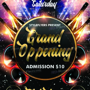 grand oppening PSD Flyer Template