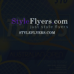 Tennis. Australia Open PSD Flyer Template