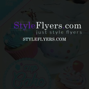 CUP Cake party flyer