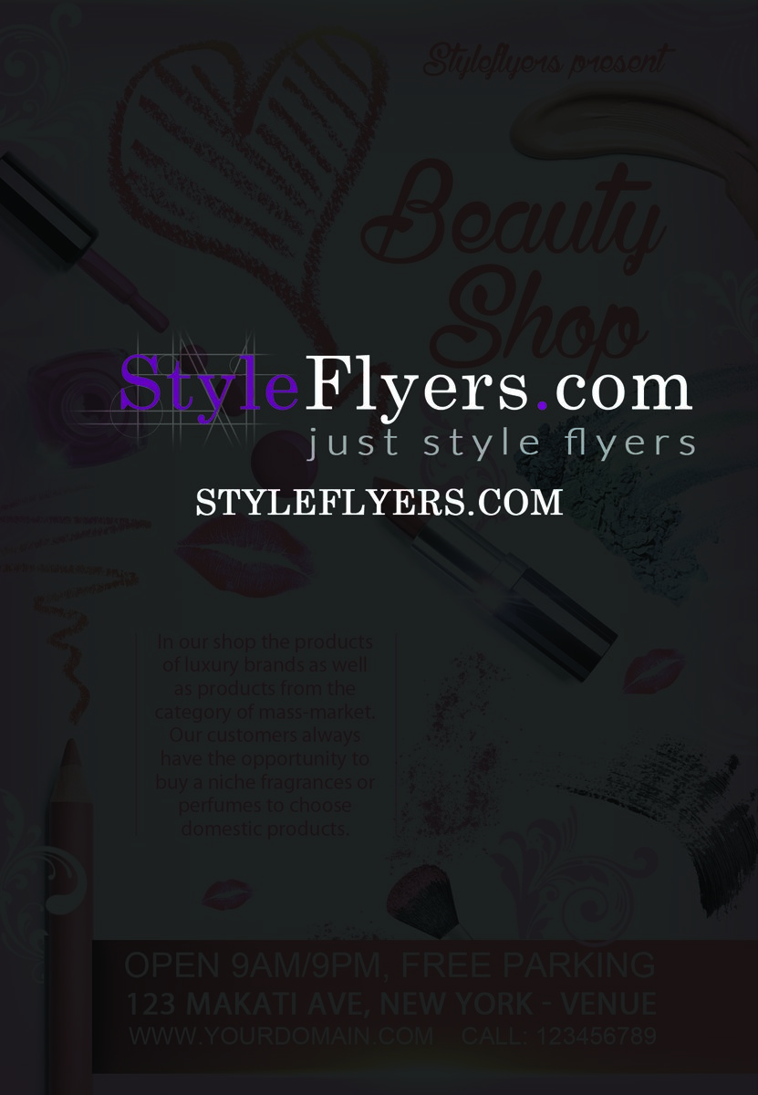 Beauty shop1 PSD Flyer Template